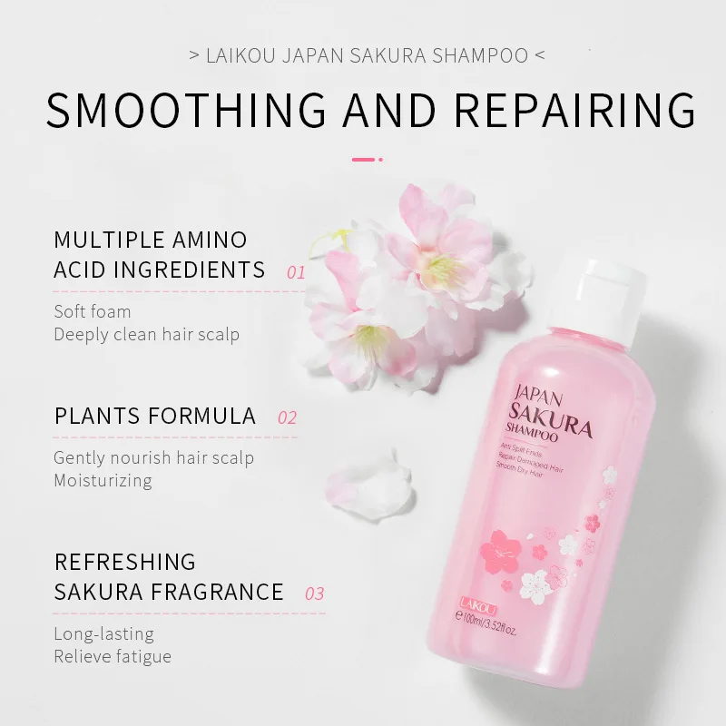 LAIKOU Japan Sakura  Shampoo R - Hair Care Korean Products recension och pris