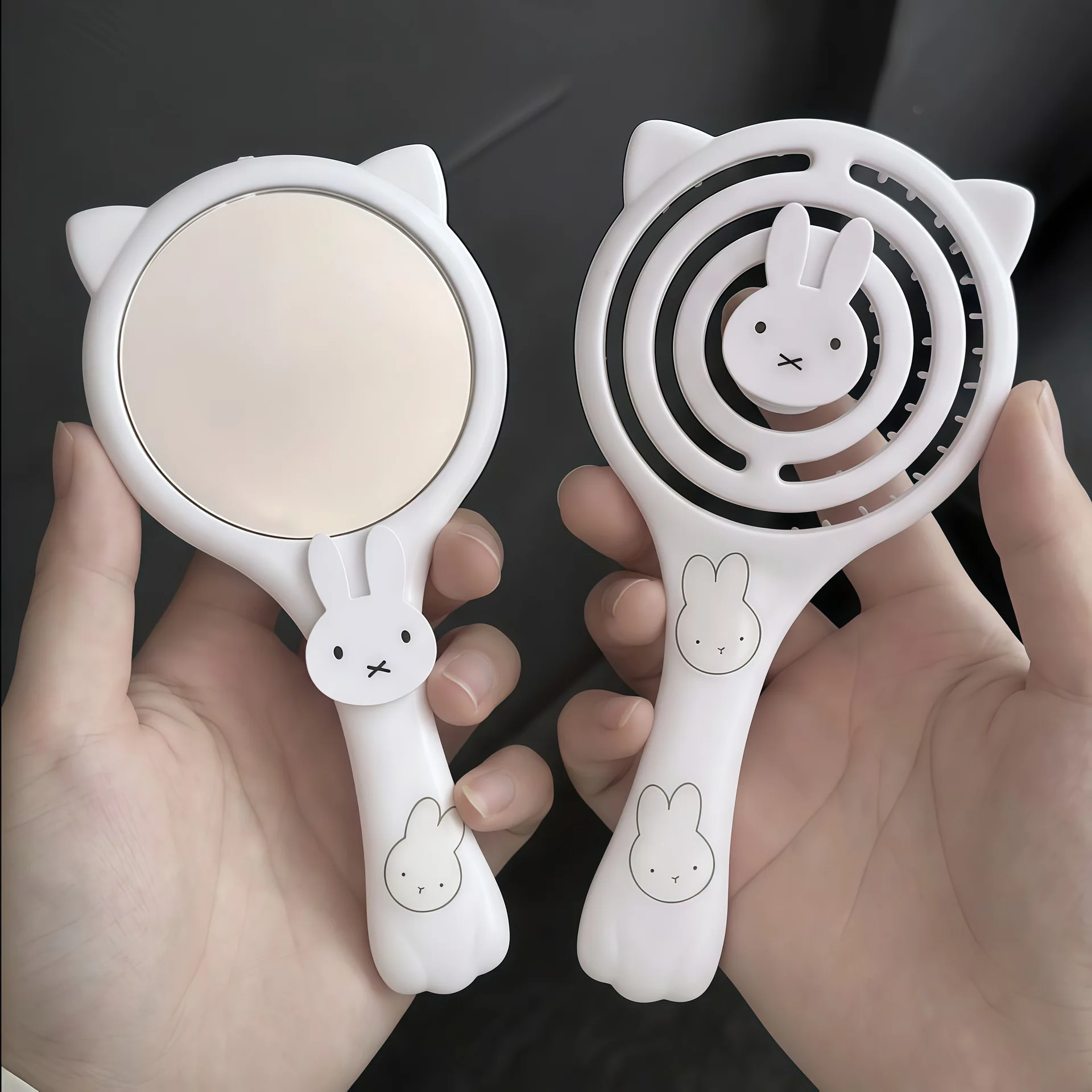 Cute Miffy Rabbit Mirror Comb  - Hair Care Products recension och pris
